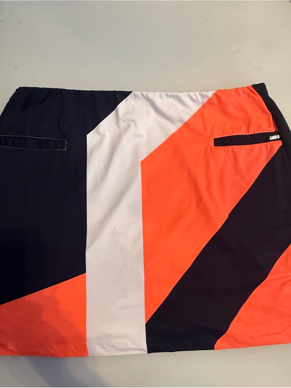 Tail Men’s Colorblock Swim Shorts - Orange, Black & White